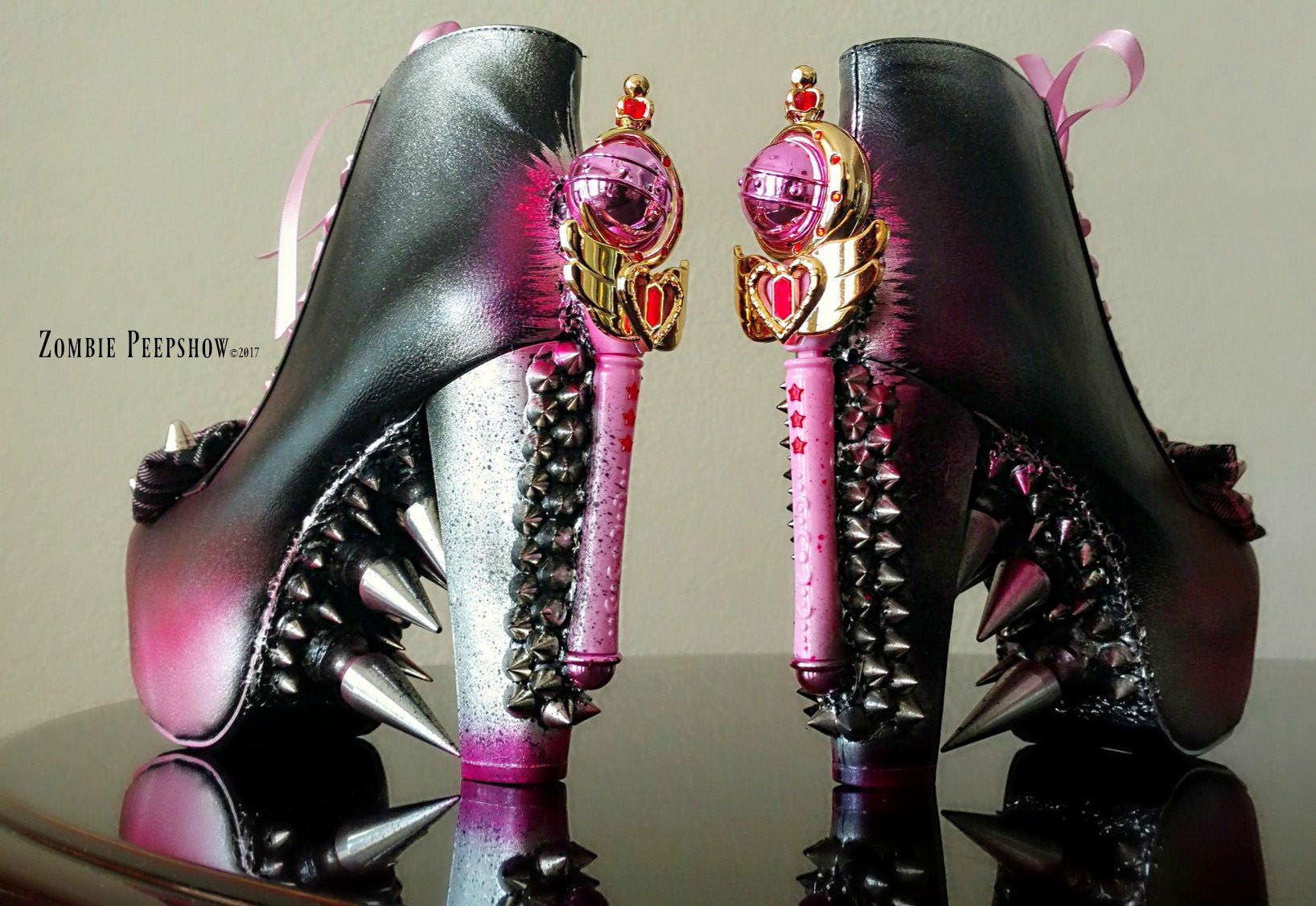 Spiked Sailor Moon Wand Lita Boots | Etsy