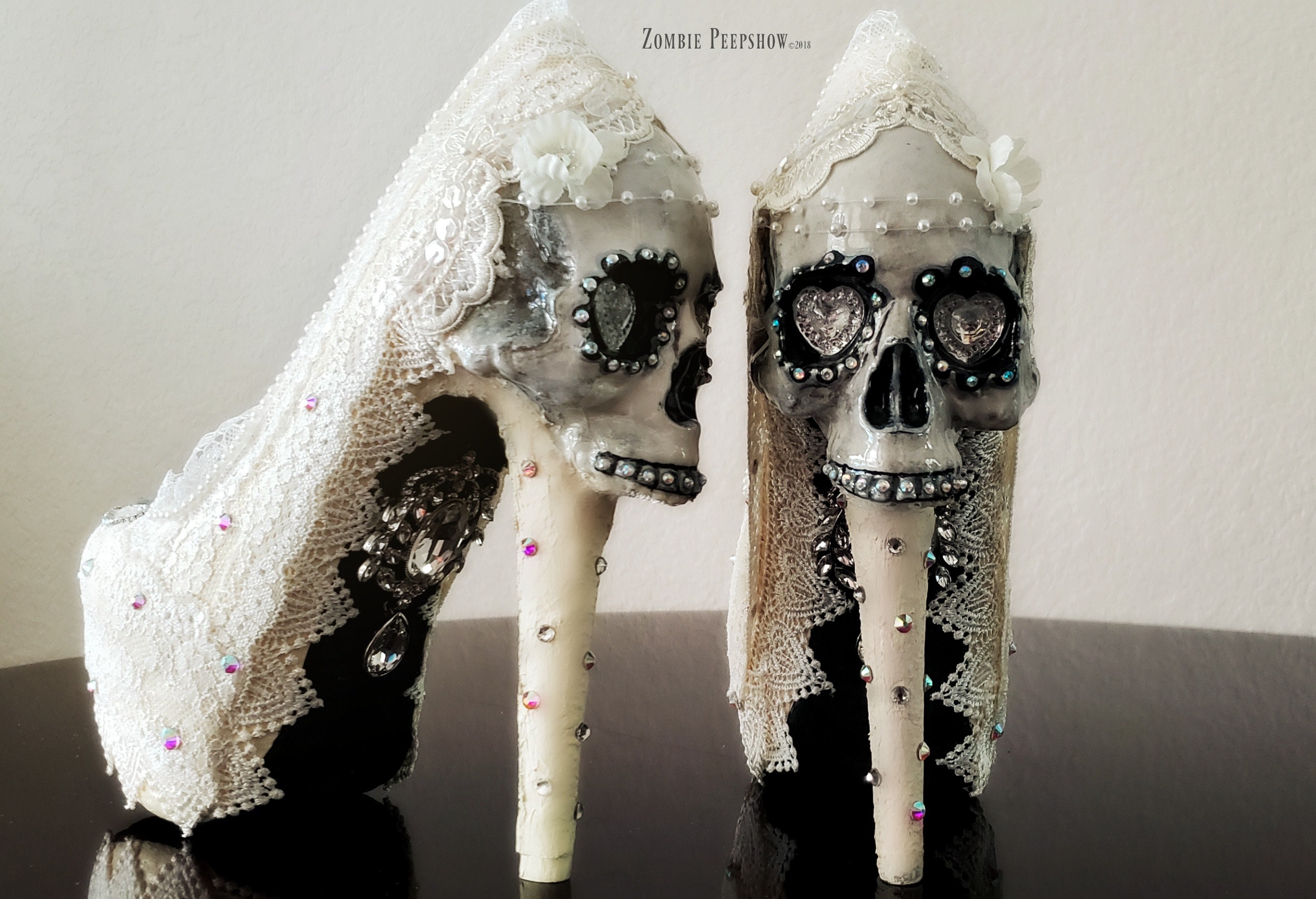 Skull wedding heels Clearance