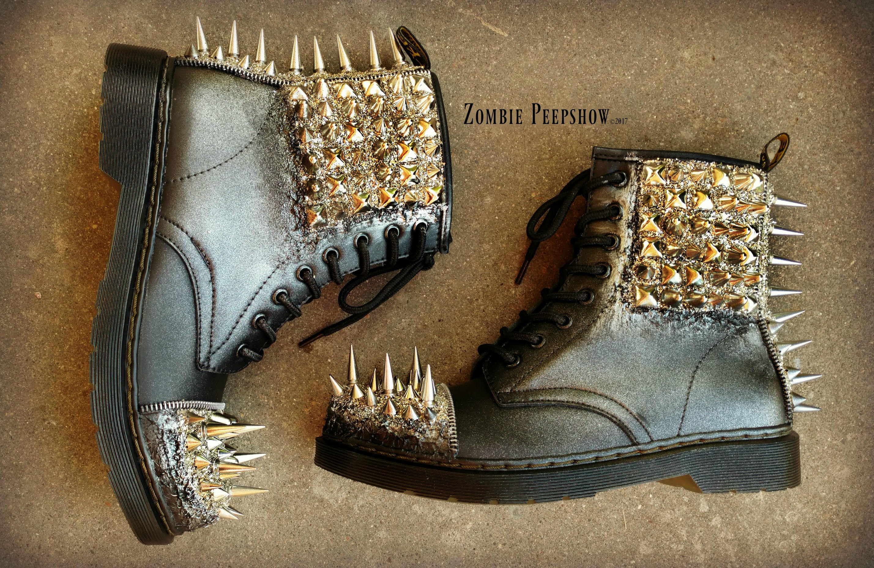 spiked combat boots