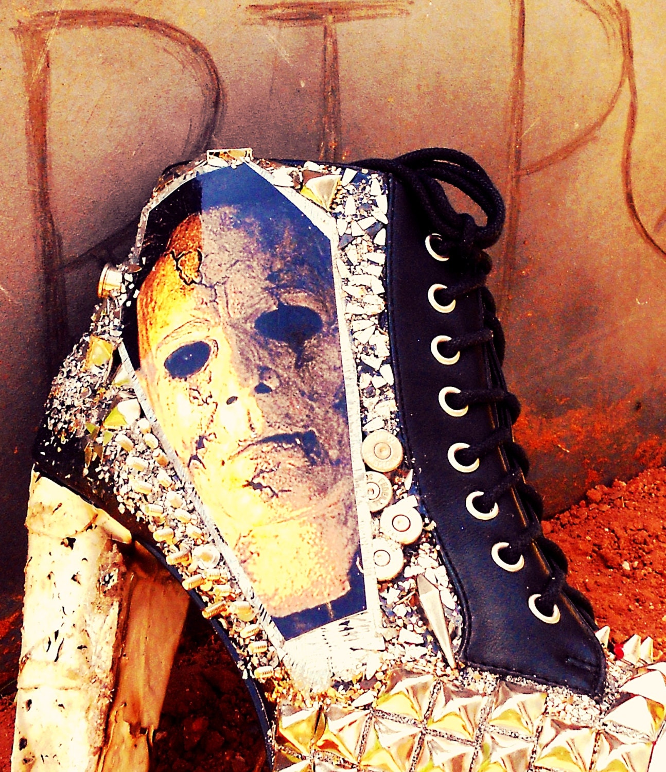 Michael Myers halloween Studded Ankle Boots Etsy