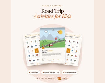 Activiteiten voor kinderen tijdens een roadtrip (printbaar), autobingo, staten spotten, doolhoven, woordzoekers, reisspelletjes, schermvrij plezier