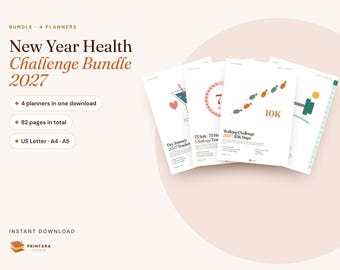 2027 Health Challenge Bundle: Dry January, 75 Hard, Walking, Weight Loss (Digital Download)