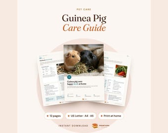 Guide d'entretien du cobaye (à imprimer) : taille de la cage, alimentation, carnet de santé