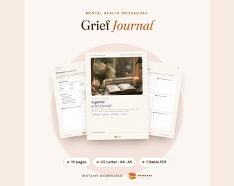 Trauertagebuch zum Ausdrucken und Ausfüllen, Anregungen für Trauer, Erinnerung und Heilung