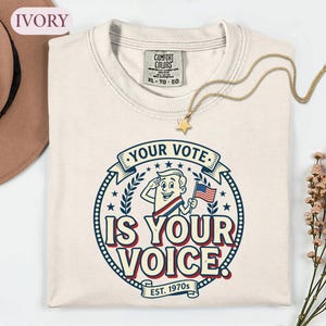 Your Vote Is Your Voice Shirt, Vintage Voting Graphic Tee, Election Activist Tshirt