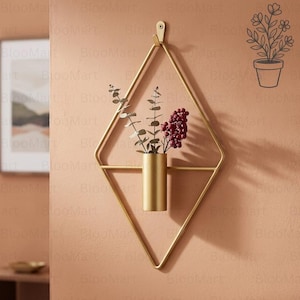 Metal Wall Hanging Planter Wall Planter Indoor Plant Stand Handmade Plant Hangers Flower Pot Hanging Unique Planter Homedecor