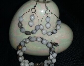 jobs tears earrings and bracelet set
