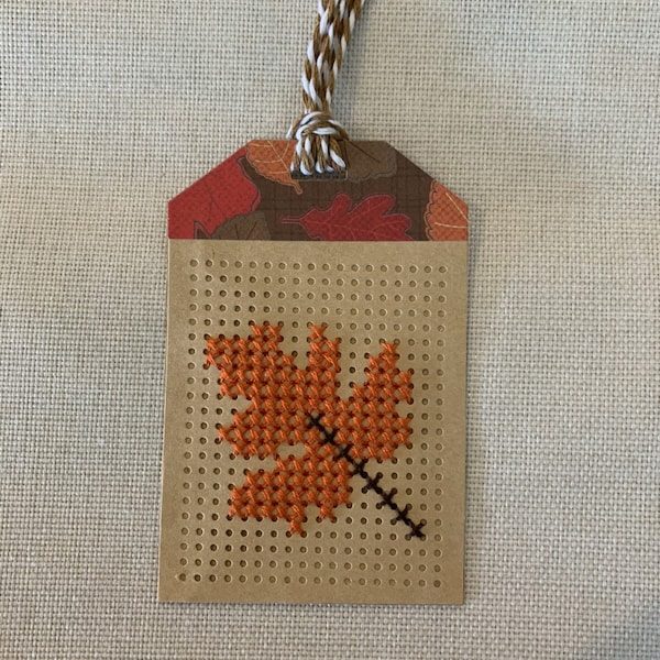 Cross Stitch Gift Tag