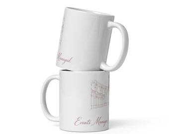 Events Manager Feelings Not Managed Mug, Funny Event Planner Gift, Elegant Ballroom Coffee Mug, Wedding Planner Thank You