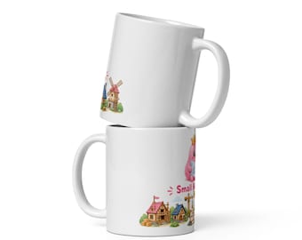Small Blob Big Kingdom Mug, Cute Kawaii Jelly Creature Anime Fan Gift, Tiny Crown Fantasy Coffee Mug, Secret Santa