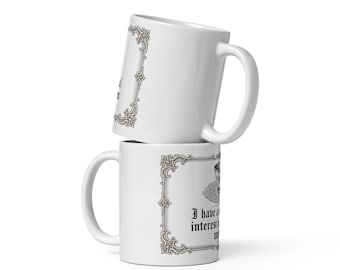 Very Normal Interest In Victorian Murders Mug, True Crime Lover Gift, Gothic Cracked Teacup Coffee Mug, Dark Humour Secret Santa