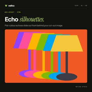 Echo Pop Art Silhouette Animation, Photo Echo Effect, Website Animation, HTML Web Component, Digital Download