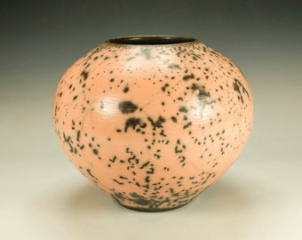 Naked Raku Pottery.  Orange Terra Sigillata, hand polished.