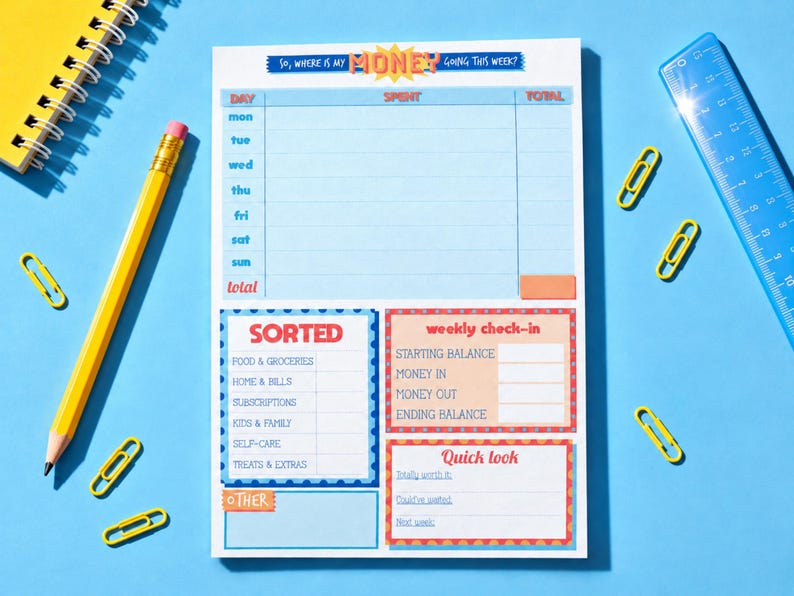 Weekly Budget Planner Printable | Weekly Expense Tracker PDF - Etsy