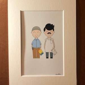 Bob’s Burgers Bob and TeddyA5 framed print