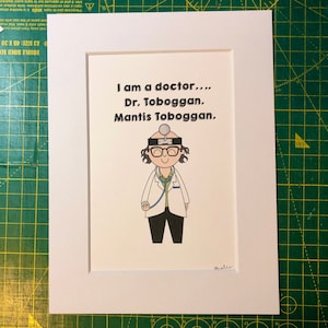 Always Sunny in Philadelphia - Frank as Dr Mantis Toboggan framed print