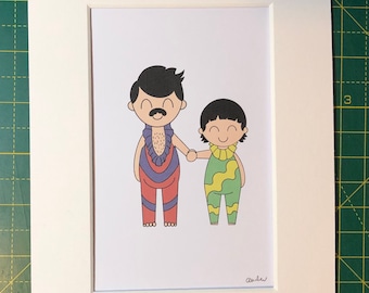 Bob’s Burgers Bob & Gene’s Valentine’s Adventure A5 framed print