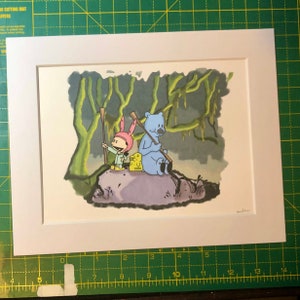 Bob’s burgers Calvin and Hobbes Louise 10 x 8” framed print