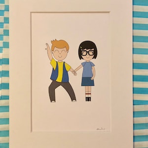 Bob’s Burgers Tina & Jimmy Junior A5 framed print