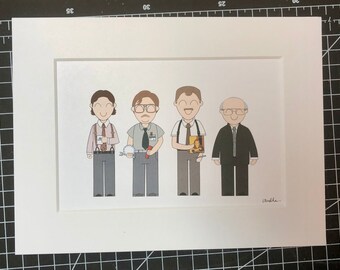 Office Space A5 print - Lumbergh, Milton & The Bobs