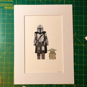 The Mandalorian - Mando & The Child A5 print