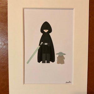 The Mandalorian - Luke Skywalker & Grogu A5 print