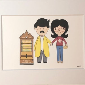 Bob’s Burgers Bob & Linda My Fuzzy Valentine A5 framed print