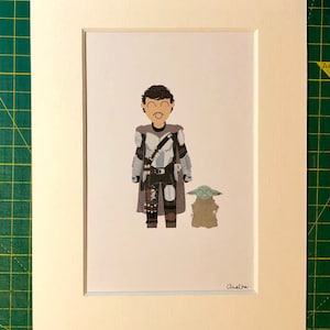 The Mandalorian - Grogu & Din A5 print