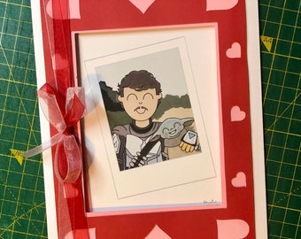 Tarjeta de San Valentín de The Mandalorian - Din & Grogu