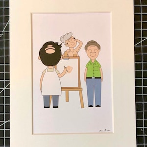 Bob’s Burgers Edith & Harold teach Bob A5 framed print