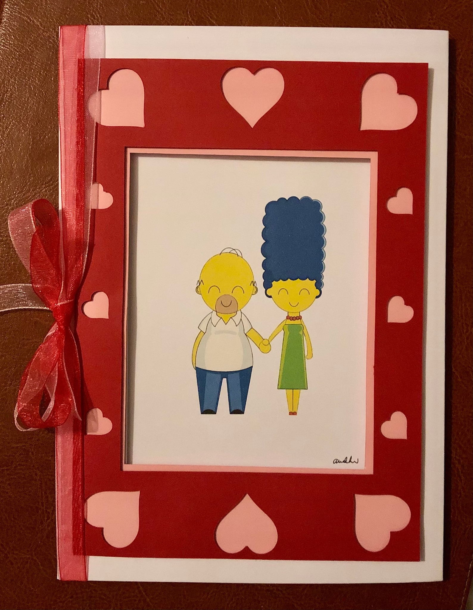 The Simpsons Homer Marge Valentines Classic Aperture Card Etsy