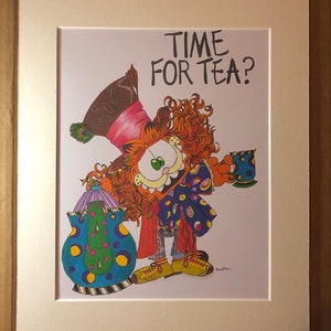 Garfield Mad Catter Alice in Wonderland & Garfield Mounted frame print image 1