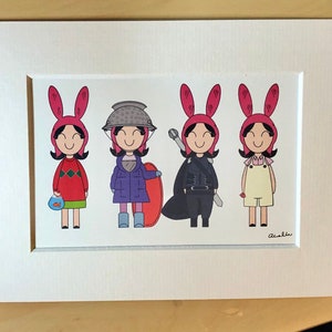 Bob’s Burgers Christmas / Winter Louise A5 framed print