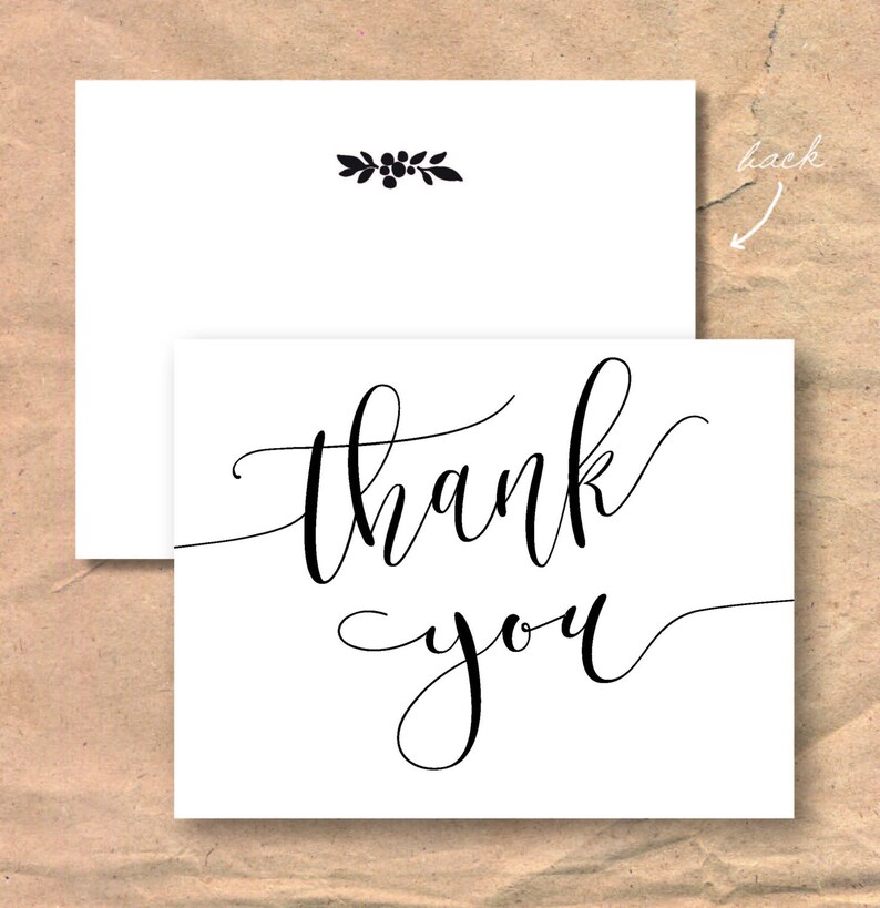 Black and White Script Printable Modern Calligraphy Wedding Invitation