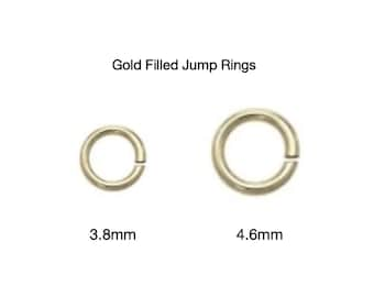 Gold Filled Jump Ring, Open Jump Ring, 3mm, 3.8mm, 4.2mm, 4.6mm Jump Rings, Made in USA