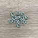 Swarovski Crystal, Rhinestone Rings, Aqua, Cabochon, 6 pcs