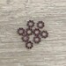 Swarovski Crystal, Rhinestone Rings, Amethyst, Flower Cabochon, 6 pcs