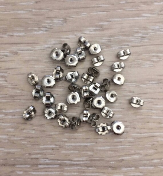 Sterling Silver Flower Earrings Backs Clutches Ear Nuts Findings 6mm