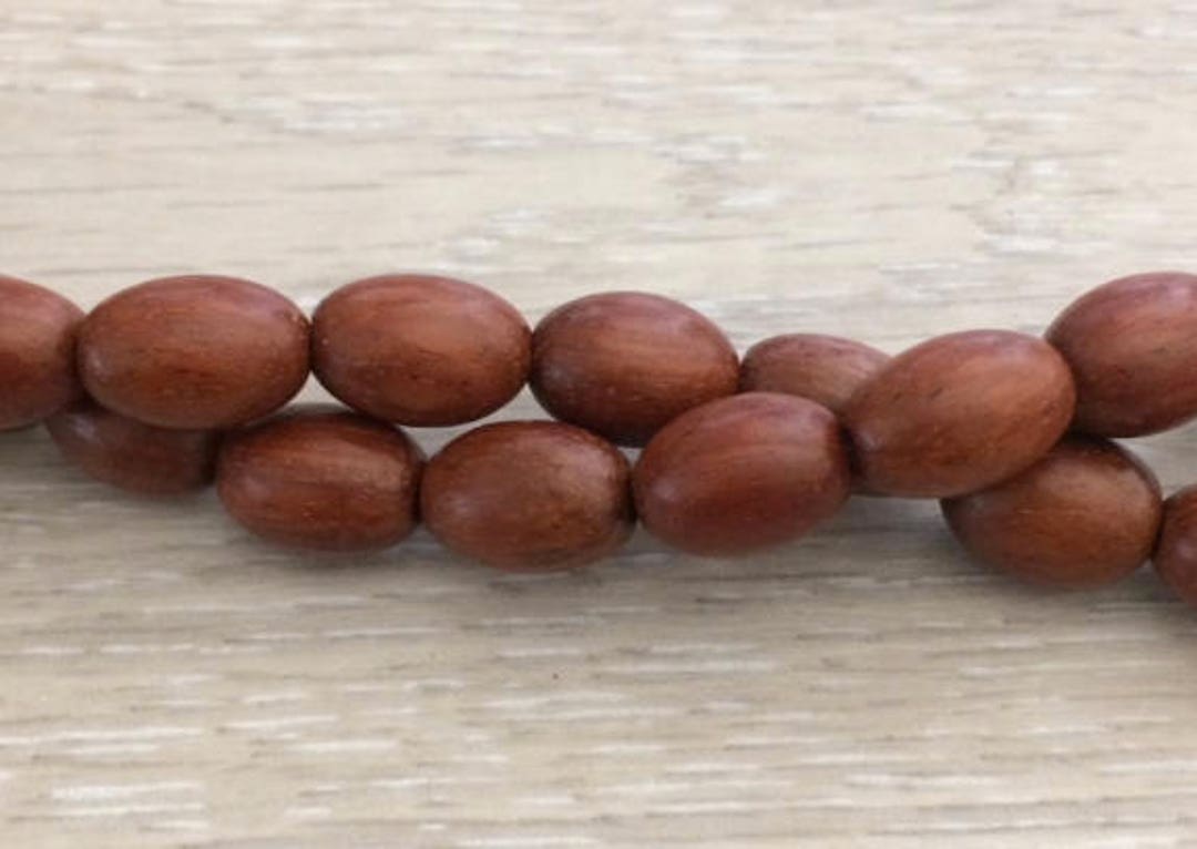 Flat Wood Beads Robles Beads Wood Beads 15x10 Mm Etsy