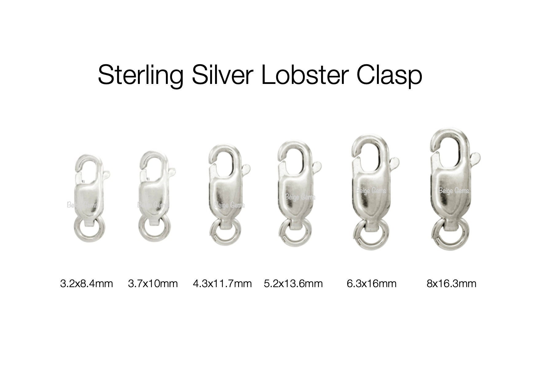 Curved Lobster Clasps-100pcs Silver Plated Lobster Claw Clasps  Findings-7x12mm with Kare & Kind Retail Packaging(Silver)