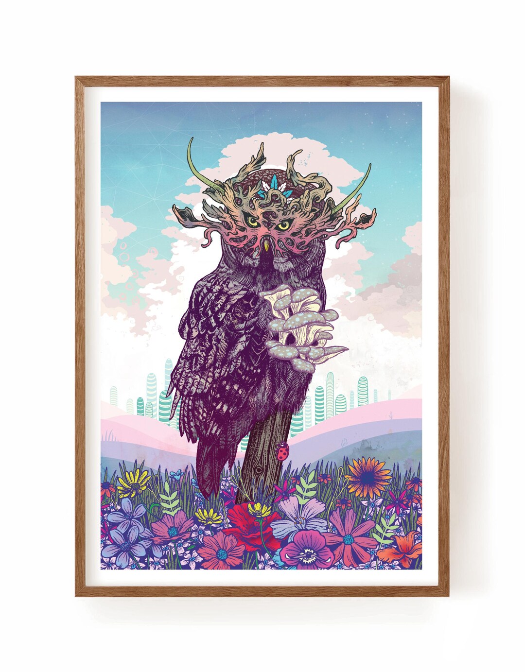 Journeying Spirit (owl) /// A4 Fine Art Print | Spirit Animal Print ...
