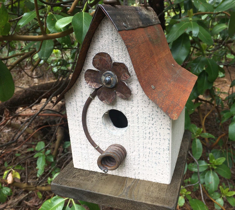 Rustic Birdhouses garden bird houses outdoor birdhouse handmade white birdhouse20