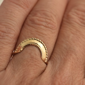 Gold Arch ring, 14k Gold sunrise ring, Arch ring, Moon Gold ring, gold ring trend, Gold Boho ring, gold , gift for her, Christmas ring