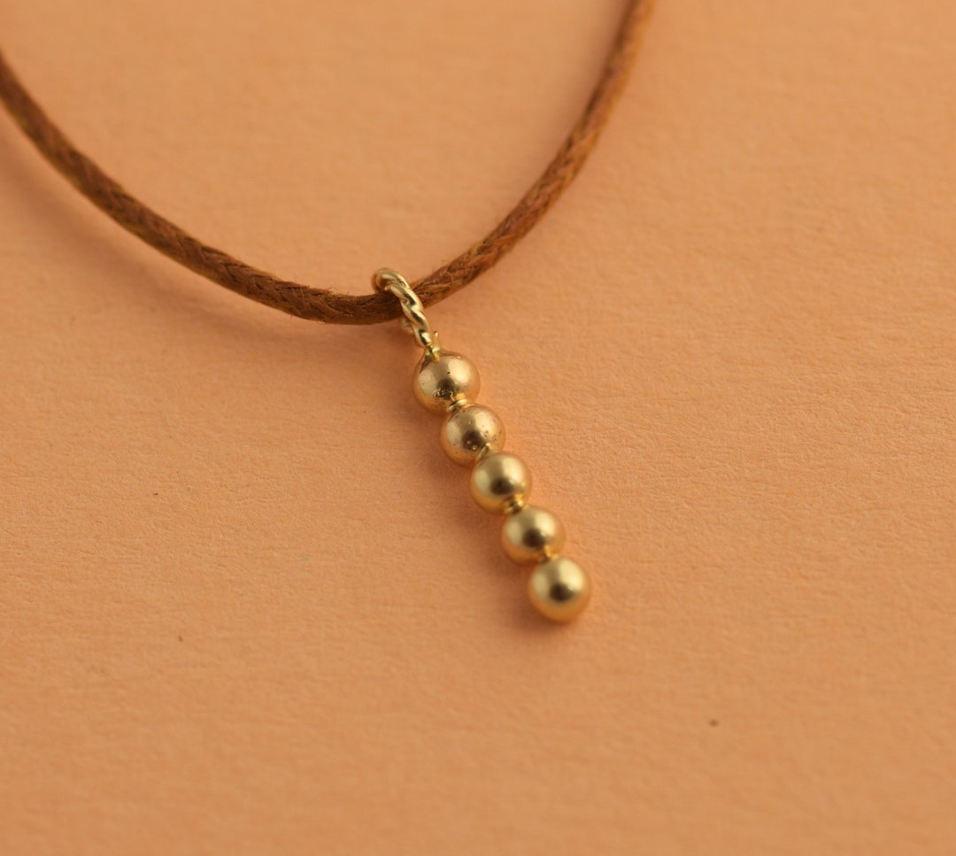 14k Gold Bar Necklace, Vertical Bar Necklace, Charm Necklace