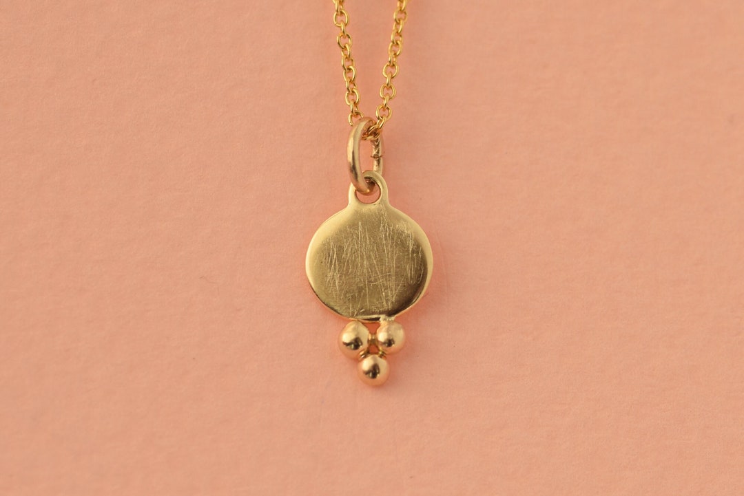 14k Gold Necklace, 14k Gold Chain, Solid Gold Pendant, Boho Necklace, Solid Gold Chain, Real