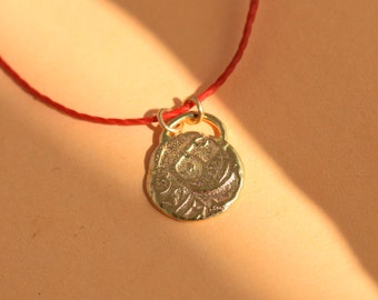 Handmade 14k Gold Antique Coin Pendant Necklace
