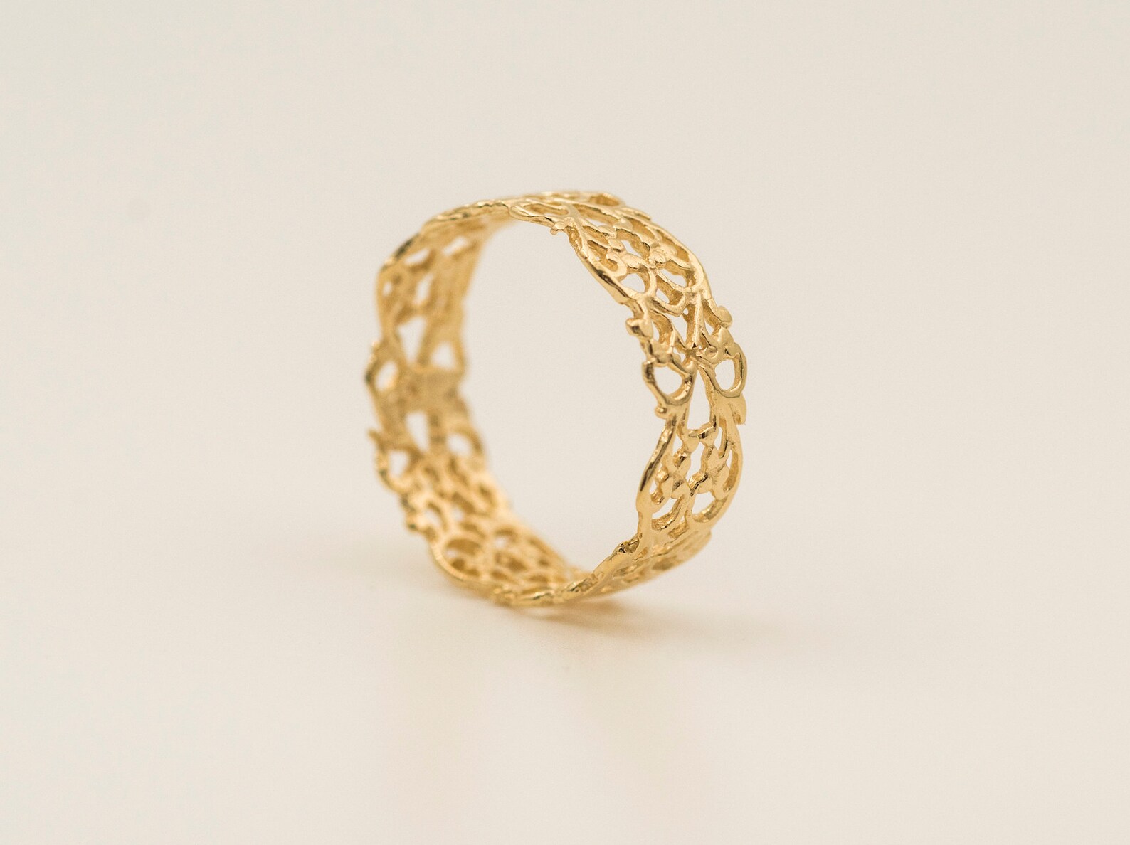 Filigree Rings Gold Plated Gold Filigree Ring, 14k /18k Solid Gold Ring, Unique Bridal Jewelry ...