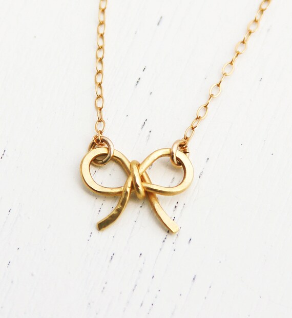 etsy bow necklace
