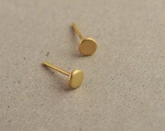 Gold Stud Earrings, 14k Gold Post eEarrings, Round Stud Earrings, Solid Gold Earrings, 14k Gold Studs, Minimalist Studs, Chunky Studs