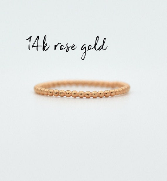 14K Solid Gold Dot Ring 14K Gold Thin Ring 14K Gold Stacking Ring 14K Gold Stackable Ring 14K gold Dotted Ring Small Dot Ring